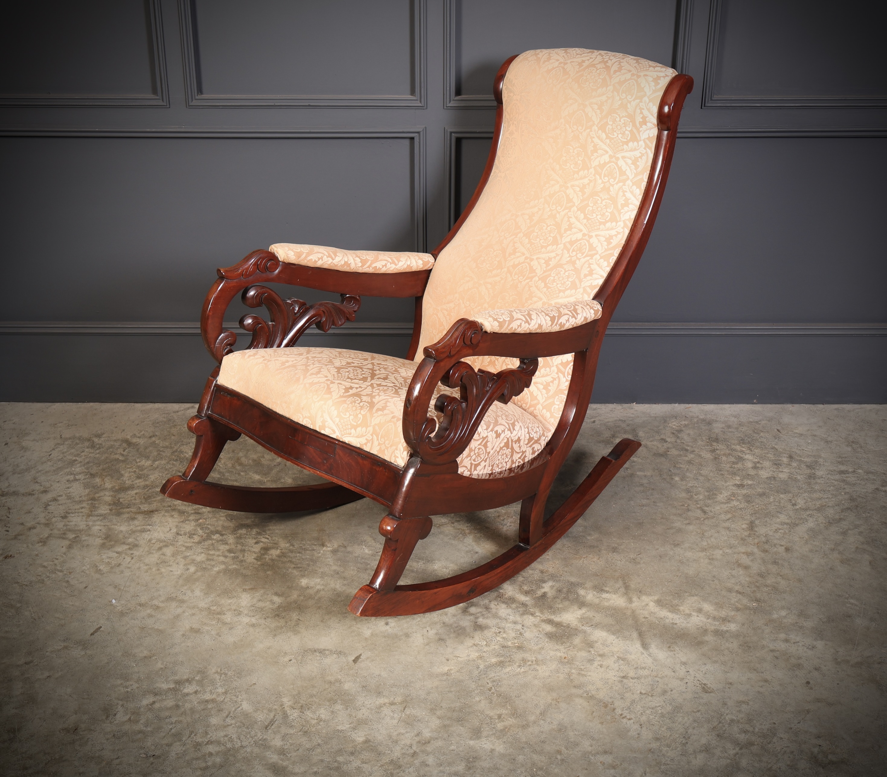 William IV Mahogany Rocking Chair rocking chair Antique Chairs 7